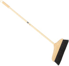 Horsehair Broom with Long Handle Soft Pine Bristles for Hardwood Floors Tile Surfaces Indoor Home Cleaning Sweeping Tool 37In