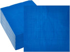 Ottin 50-pack Royal Blue Paper Napkins, 3-Ply 6.5 x 6.5 Inch Disposable Party Napkins for Birthday, Wedding, Engagement, Valentine's Day, Graduation, Labor Day, Easter, Memorial & Mourning Events