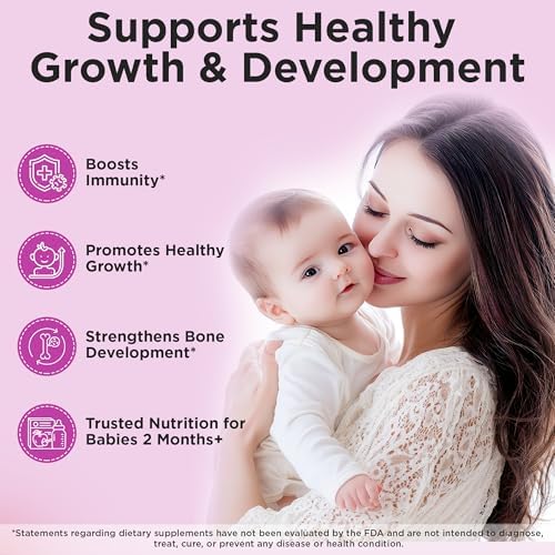 Wellements Organic Baby Multivitamin Drops (1 Fl Oz) - Cherry Flavor Liquid Multivitamins for Infants & Toddlers (2 Months+) - Toddler Vitamins for Immune Support*, Healthy Growth & Bone Development*