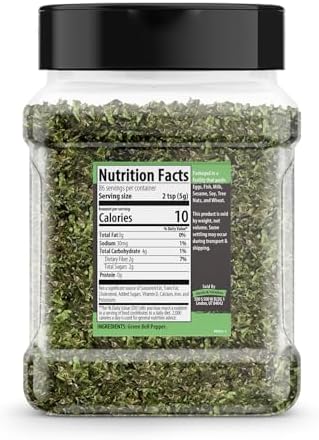 Birch & Meadow Diced Green Bell Pepper, 15.2 oz, Cut & Dried, Soups & Chilis, Fresh Taste