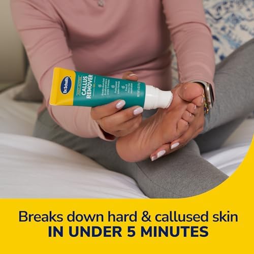 Dr. Scholl's Fast Acting Callus Remover Gel Kit, Hard Skin Removal, Smooth Soft Feet in Minutes, Salon Professional Formula, Mess Free Application, Exfoliating Foot File Pedicure Tool Included