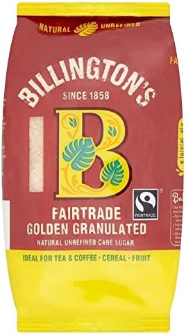Billington's Fairtrade Natural Golden Granulated Sugar (500g) - Pack of 2