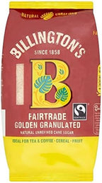 Billington's Fairtrade Natural Golden Granulated Sugar (500g) - Pack of 2