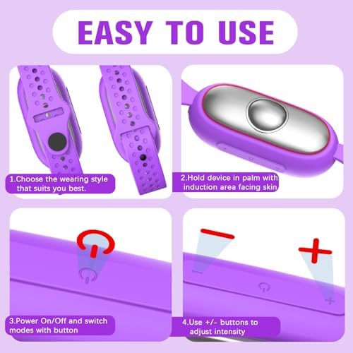 Sleep Aid Device, Hand Micro-Current Sleep Instrument Anxiety Device, Portable Rechargeable Sleep Aid for Anxiety and Insomnia (Blue)