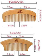 Xuanli® 8 Pcs The Family Of Hair Comb set - Wood with Anti-Static & No Snag Handmade Brush for Beard, Head Hair, Mustache With Gift Box (S021)