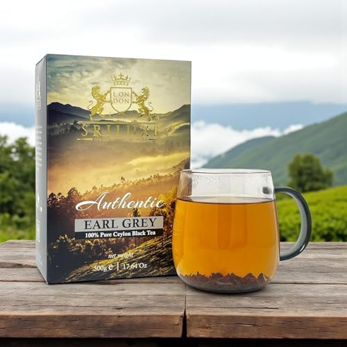 SRILUXE - Premium Quality Ceylon Earl Grey Tea Loose Leaves Luxury Tea Exquisite Taste | Brew as Hot, Iced or Kombucha Tea | Powerful ANTI-OXIDANTS (Earl Grey, 500g)