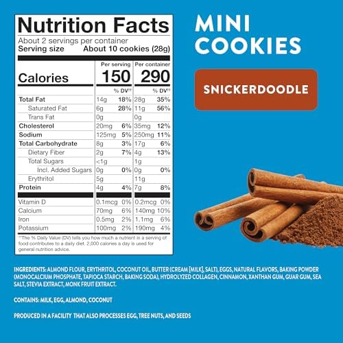 HighKey Sugar Free Cookies Variety Pack - 6.0oz Keto Snacks Zero Carb No Sugar 3-Pack Chocolate Chip Cookie, Snickerdoodle,Vanilla Wafers Low Carb Gluten Free Diabetic Snack Diet Friendly Food Sweets