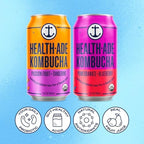 Health-Ade Bubbly Besties Kombucha Tea Organic Drink, Fermented Tea with Living Probiotics, Non-GMO, Vegan, Gluten Free, 12 Pack (11.5 Fl Oz Cans)