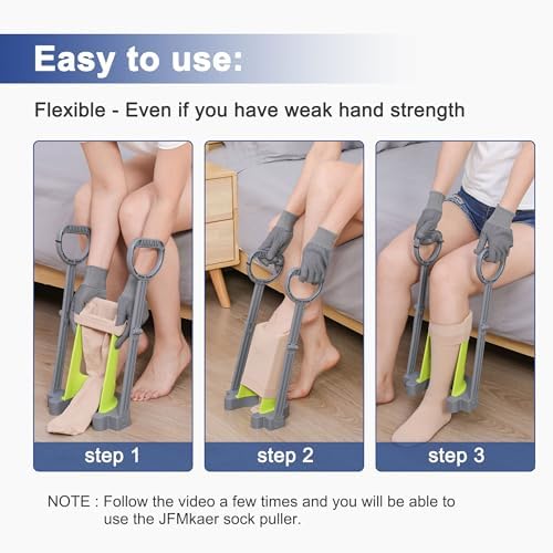 Compression Sock Aid Device | Size for Leg Circ 16 in or Less | Helper Device for Putting on Compression Stocking, Easy On Donning Aid Tool for Socks & Stockings, Durable & User-Friendly Design