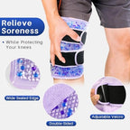 Knee Ice Pack Wrap for Pain Relief Reusable Gel Ice Wrap for Leg Injuries Swelling Knee Replacement Post-Surgery Recovery Adjustable Cold Compression Therapy Wrap for Arthritis