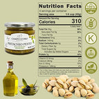 CAMPO D'ORO - Pistachio Pesto, Paste, UnSweetened, Sicilian Pesto Sauce, Savory, Creamy, Spreadable, 6.35oz, Sicily