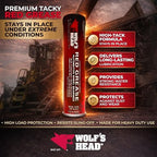 Wolf’s Head Red Grease NLGI #2 (836-88301-91) Premium Tacky Red Grease for Long-Lasting Lubrication, High Temp Protection & Heavy Duty Wheel Bearing/Chassis Use – Made in USA – 14 oz Tube, Pack of 10