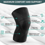 Knee Braces for Knee Pain Relief, 2 Pack Knee Brace for Meniscus Tear, Knee Compression Sleeves for Men & Women, Knee Support Pad for Working Out, Arthritis, ACL, Running, Joint Recovery