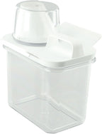 Airtight Laundry Detergent Container with Measuring Cup, Moisture Proof Storage Bin for Washing Powder and Liquid Soap, Large Capacity(1100ML)