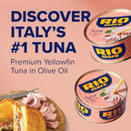 Rio Mare Premium Yellowfin Tuna in Olive Oil, 3 x 2.8 Ounce Can (Pack of 8, Total 67.2 Ounce), Italy's No.1 Tuna Brand, Wild Caught, High Protein Canned Tuna