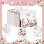 100 Pcs Butterfly Napkins Pink Butterfly Party Paper Guest Towels Disposable Colorful Garden Spring Summer Flower and Butterflies Hand Towels for Wedding Birthday Party Supplies (6.5 x 6.5 Inch)