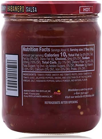Tostitos - Dips Hot Chunky Habanero Salsa, 15.5 Ounce, Red