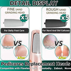 10 Pack Pedicures Replacement Heads for Flawless Replacement Heads，Electric Feet Callus Remover Roller Refills Compatible with Most Flawless Pedi Haootadiy Zaboul etc(5 Black Coarse and 5 Gray Fine)