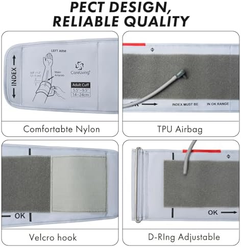 Small Blood Pressure Cuff, 5.5 "-9.5" (14-24cm) Small Cuff, Compatible with Most Brands BP Monitors, with 8 Connectors (BP Cuff Included Only)