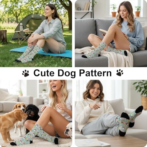 Dogs Socks for Women, Dog Lover Gifts for Women, Funny Novelty Soft Comfort Socks, Gift for Dog Mom