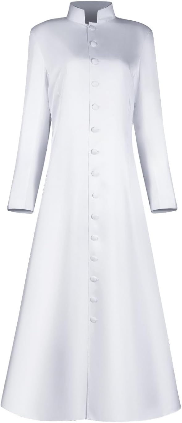 Medieval Priest Costume Long Clergy Robes Clergy Costume Pastor Minister Coat for Halloween Cosplay
