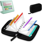 Waterproof Pill Pouch Set-14Pcs Bags Inside, Zipper Pill Case with 14 Day Zipper Pouches Organizer Travel Medicine Weekly Vitamin Medication Reusable Portable Large Holder Daily Container(Black)