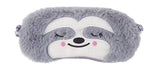 Cute Sloth Sleeping Mask, Soft Fluffy Plush Blindfold Funny Novelty Animal Sleep Mask Eye Cover Eyeshade for Kids Girls Boys Women Men Night Nap Travel Meditation