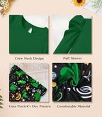 MIGU Toddler Girl Clothes,Girls Fashion Clothes Puff Sleeves Shirt Pants Headband 3Pcs Girls Gifts Sets