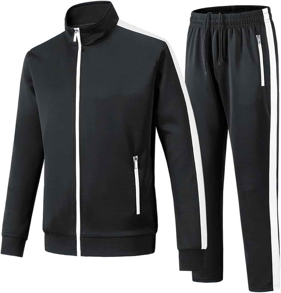 Men's Tracksuits 2 Piece Outfits Sweatsuits for Men Long Sleeve Track suits Athletic Full Zip Active Sports Sets