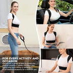 Vicorrect Posture Corrector for Women and Men, Adjustable Upper Back Brace for Clavicle Support and Providing Pain Relief from Neck, Shoulder, and Upper Back (Black, Small/Medium)