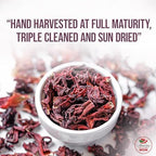 Hibiscus Flowers 1lb (16oz) – All Natural, Triple Cleaned - Whole Soft Flowers and Petals - Flor de Jamaica. Great for Hot or Iced Tea and Agua Fresca. By Amazing Chiles and Spices | All Natural, Triple Cleaned, Petals, Hot or Iced Tea, Agua Fresca