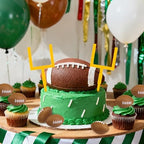 Hooqict 12Pcs Football Cake Decorations Set with Mini Football Goal Post Cake Toppers & Cupcake Toppers for Sport Theme Game Day Decorations Tailgate Party Supplies