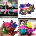 3PCS Crystal Cluster Rainbow Crystal Clusters Random Angel Aura Quartz Gem Stones Healing Crystals and Stones Gemstones Protection Crystals Wicca Gemstone Collection Natural Decorative Cristal 3.3-4OZ