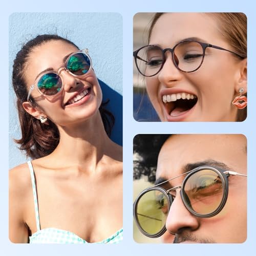 Nose Pads for Glasses, Anti-Slip Silicone Eyeglass Nose Pads, 2.5mm Heightened Airbag Cushions, Comfortable D-Shaped Adhesive Replacement Nose Pad for Sunglasses (5 Clear Pairs)