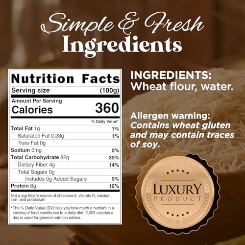 Ceres Gourmet Roasted Kataifi Pastry 200g (7 oz) - Toasted & Shredded Fillo Dough for Dubai Chocolate Filling, Premium Turkish Chopped Kadayif Pastry Dough for Milk Pudding, Pistachio Cream Recipes