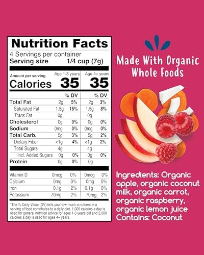 Amara Smoothie Melts - Carrot Raspberry - Baby Snacks Made With Fruits and Vegetables - Healthy Toddler Snacks For Your Kids Lunch Box - Organic Plant Based Yogurt Melts - 6 Resealable Bags