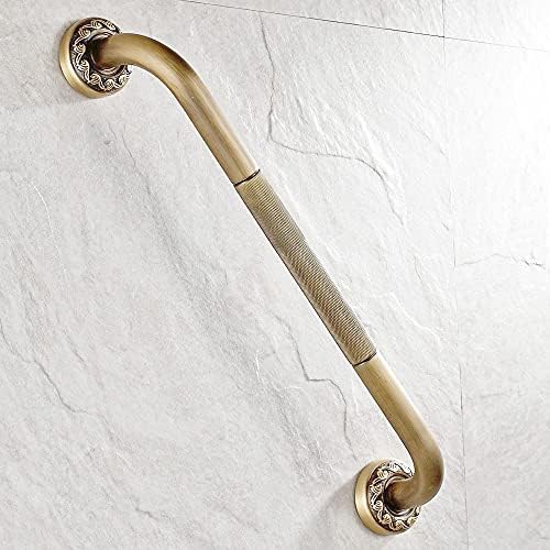 12 Inch Anti Slip Shower Safety Grab Bar, NEWRAIN Antique Brass Bathroom Grab Bar, Knurled Bathroom Balance Bar,Safety Hand Rail Support,Handicap Elderly Injury Senior Assist Bath Handle