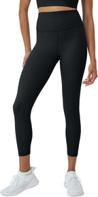 Hanes Women's Moves Leak Protection 7/8 Leggings with Built-in Underwear, Moisture-Wicking & Odor Control, 25” Inseam