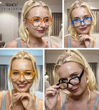 Eyekepper Large Frame Reading Glasses for Women - Fashionable Readers - Red +1.00