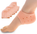 Heel Cups for Heel Pain, Sumiwish 6 PCS Thick Heel Support for Plantar Fasciitis, Silicone Heel Protector Pads, Heel Cushion for Bone Spur and Heel Spur Pain Relief, Cracked Heels