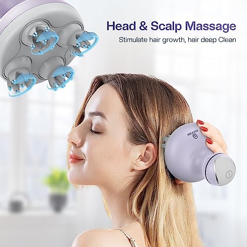 COMFIER Electric Scalp Massager with Mutlti-Modes Vibration, Portable Handheld Head Scratcher for Hair Growth,Waterproof Head Massager for Full Body,Dog Cat Massager for Deep Clean and Stress Relax