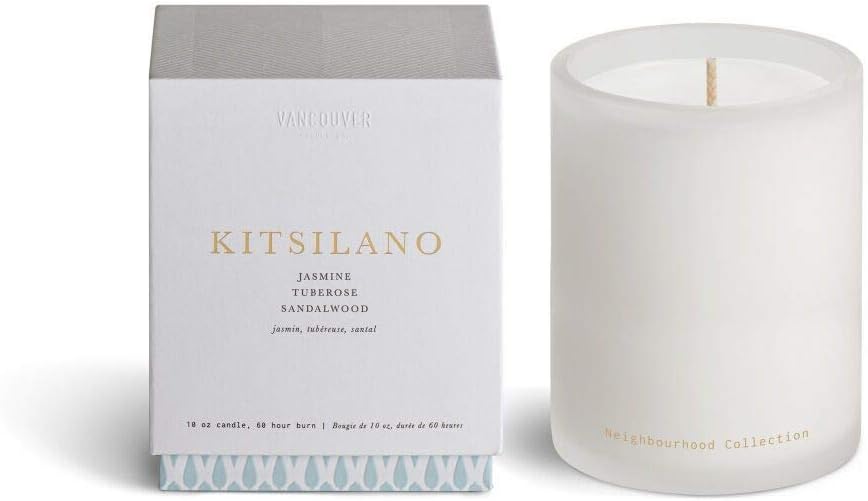 Vancouver Candle Co. Kitsilano Neighborhood Candle – Non-Toxic Soy Wax Aromatherapy Candle – Handmade with Natural Essential Oil – Strong Scented, Long Lasting 10 Ounce Jar Candle with Gift Box
