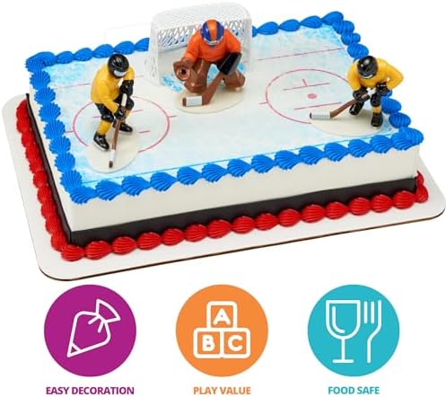 Hockey FaceOff DecoSet Cake Decoration