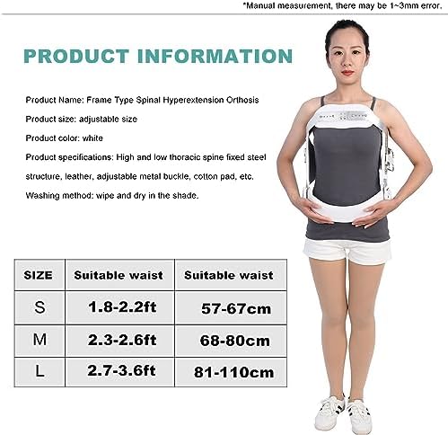 NICHOY Spine Fixation Lumbar Thoracolumbar Brace,Thoracic Medical Orthotics,Hyperextension Back Brace Orthosis Immobilization,Breathable in Summer(M-M)
