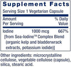 Life Extension Sea-Iodine™, kelp and bladderwrack-derived Iodine, Supports Healthy Levels of This Essential Nutrient for Thyroid Health and Beyond, Non-GMO, Gluten-Free, Vegetarian, 60 Capsules