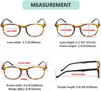 Eyekepper 5-Pack Spring Hinges 80's Classic Reading Glasses Amber +0.50