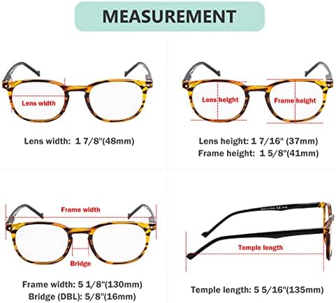 Eyekepper Spring Hinges 80's Classic Reading Glasses Amber +2.0