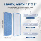 3 Pack Microfiber Mop Pads, Mop Replacement Pads Refills Floor Spray Mop Pads Wet Moping Pads Refill Reusable Pads Suitable for All Spray Mops Cleaning