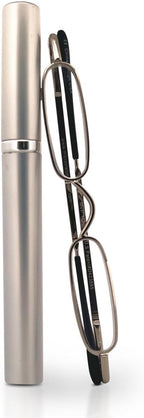 Original Mini Reader Reading Glasses With Tube Case For Women and Men Lightweight & Portable Eyeglasses