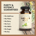 Organic Dandelion Root 1000 mg | Digestive Support, Cleansing and Detox | Vegetarian, Non-GMO